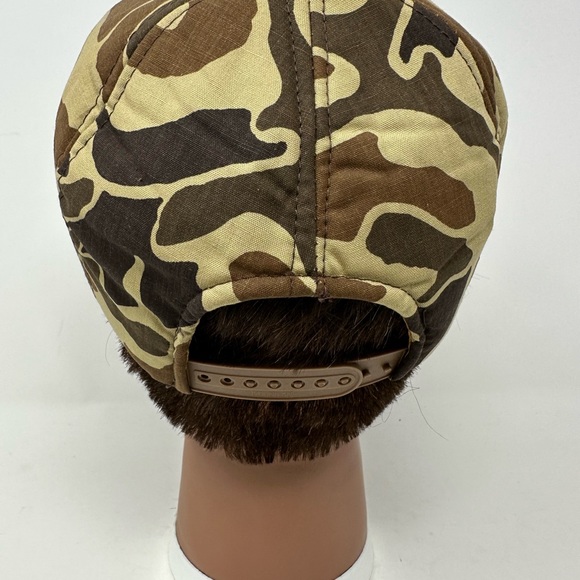 RARE Vintage Ducks Unlimited 50th Patch Snapback Hat Camo Solid Back Cap E9 - Picture 3 of 6